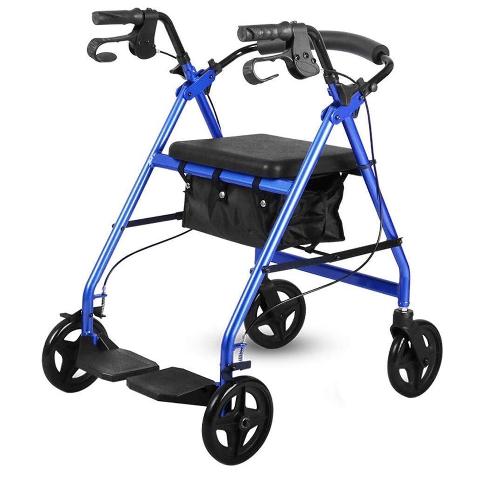 gehhilfe 4-Rad-Rollator mit Sitz, Rollatorhöhe aus Stahl