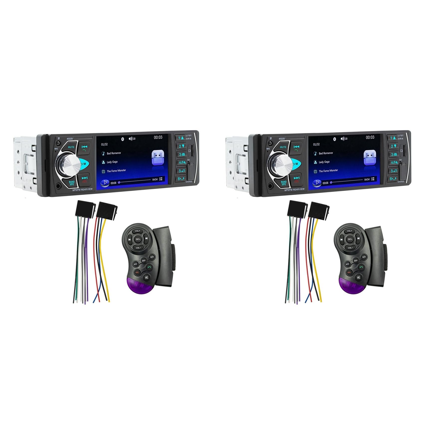 Autorradio MP5 de 4,1 pulgadas compatible con cámara de visión trasera para aparcar 8