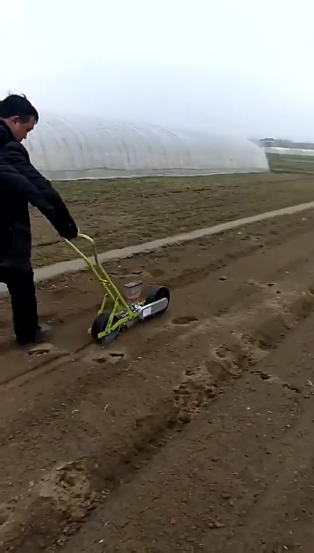 Manual Seeder Garden Push Seeder herramienta de siembra miniatura 7