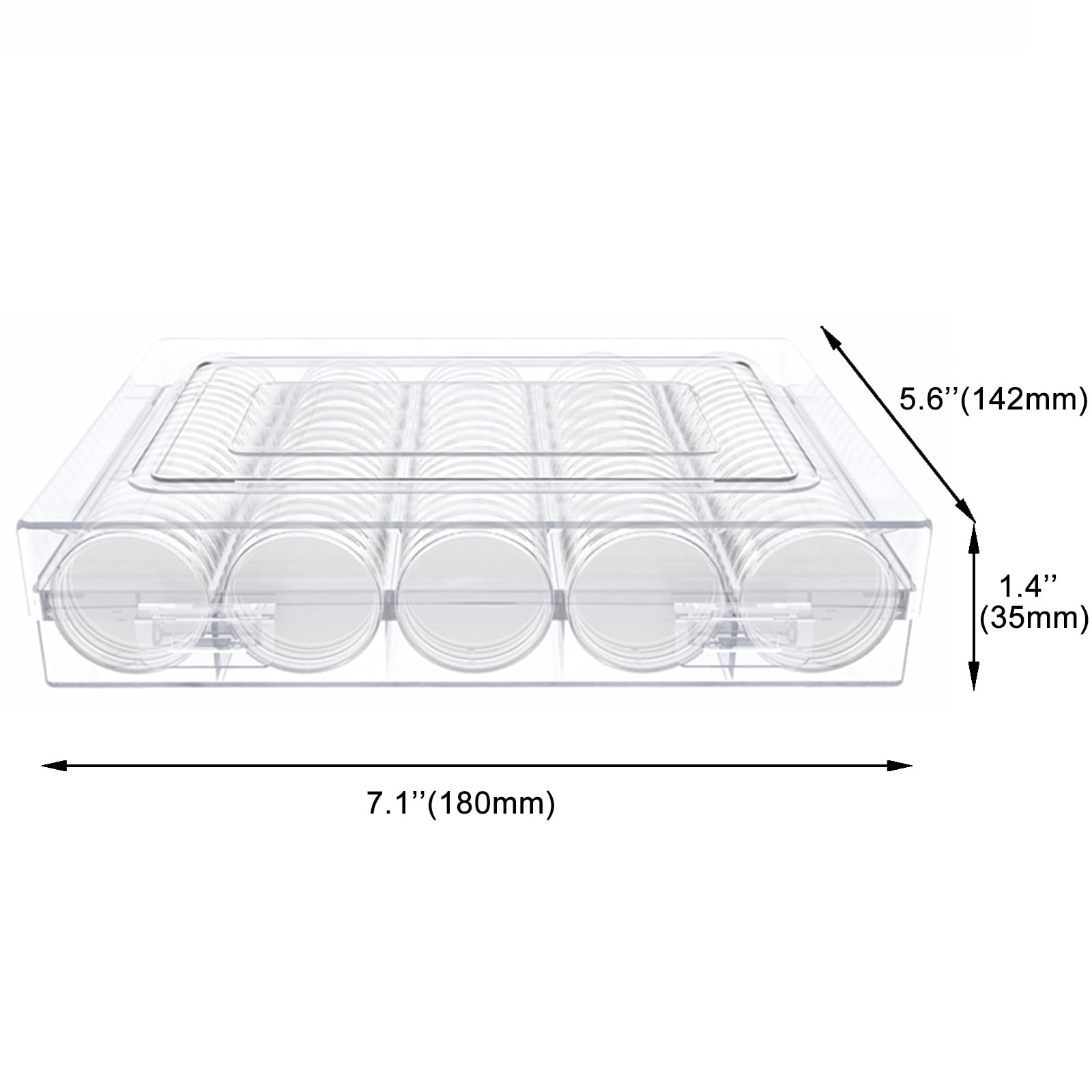 240 soportes para cápsulas de monedas de 30 mm, 5 tamaños (17/20/25/27/30 mm), funda protectora para monedas con caja organizadora de almacenamiento de plástico para suministros de colección de