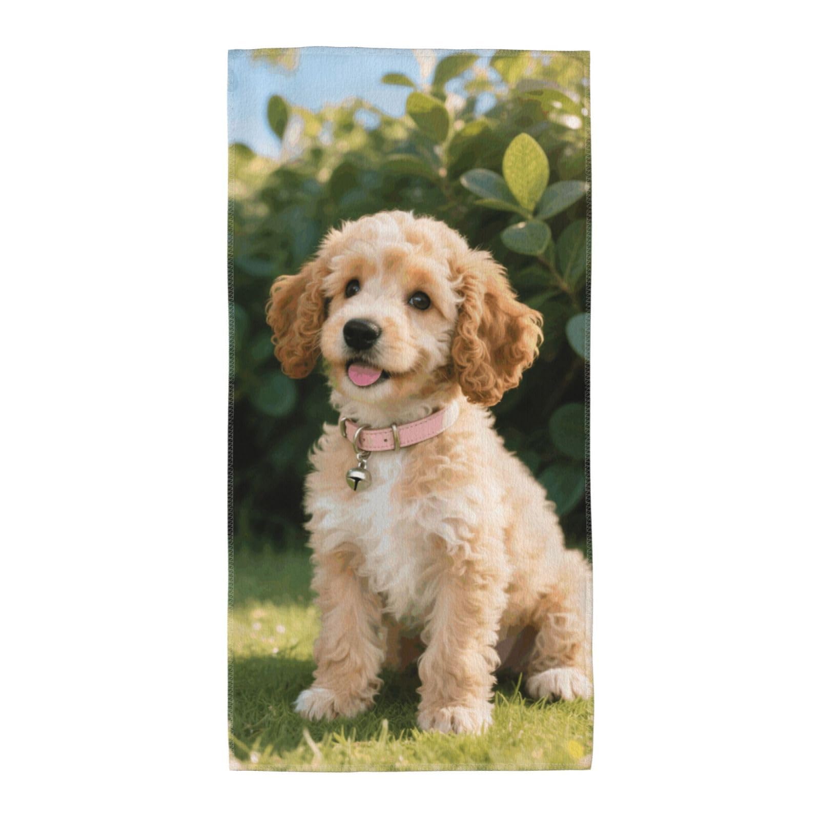 FekiLoot Absorbent Hand Towels 13.8"X27.5" Decorative Bathroom Towel Soft Microfiber Face Towel Dogs Photo Dish Kitchen Towels for Bathroom Kitchen Hotel Spa Bath Towels