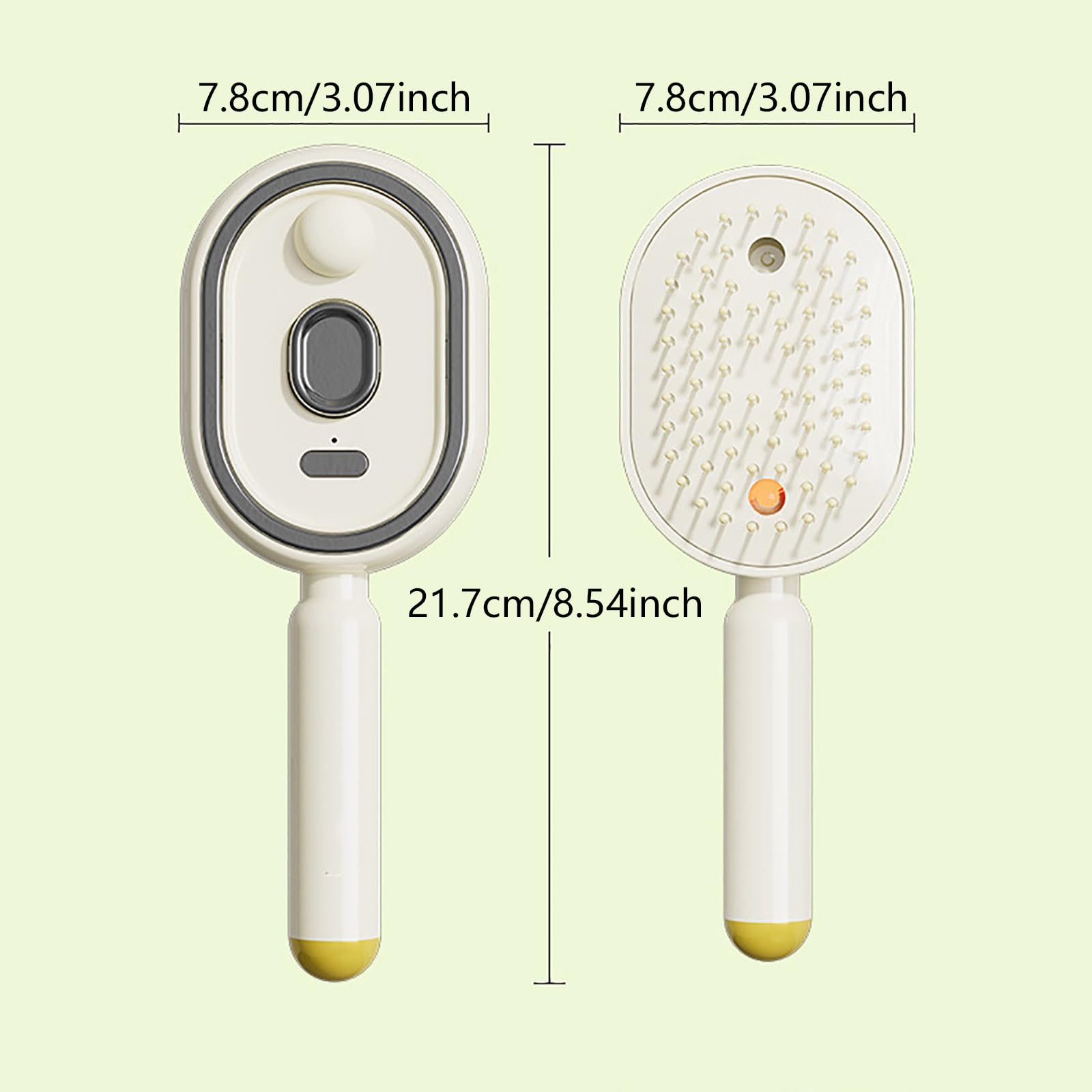 Générique Brosse À Vapeur Électrique, Fer À Lisser À Vapeur Rechargeable avec Spray, Peigne Démêlant Antistatique 3 en 1 Et Massage À Coussin d'air, Outil De Coiffure Portable sans Fil