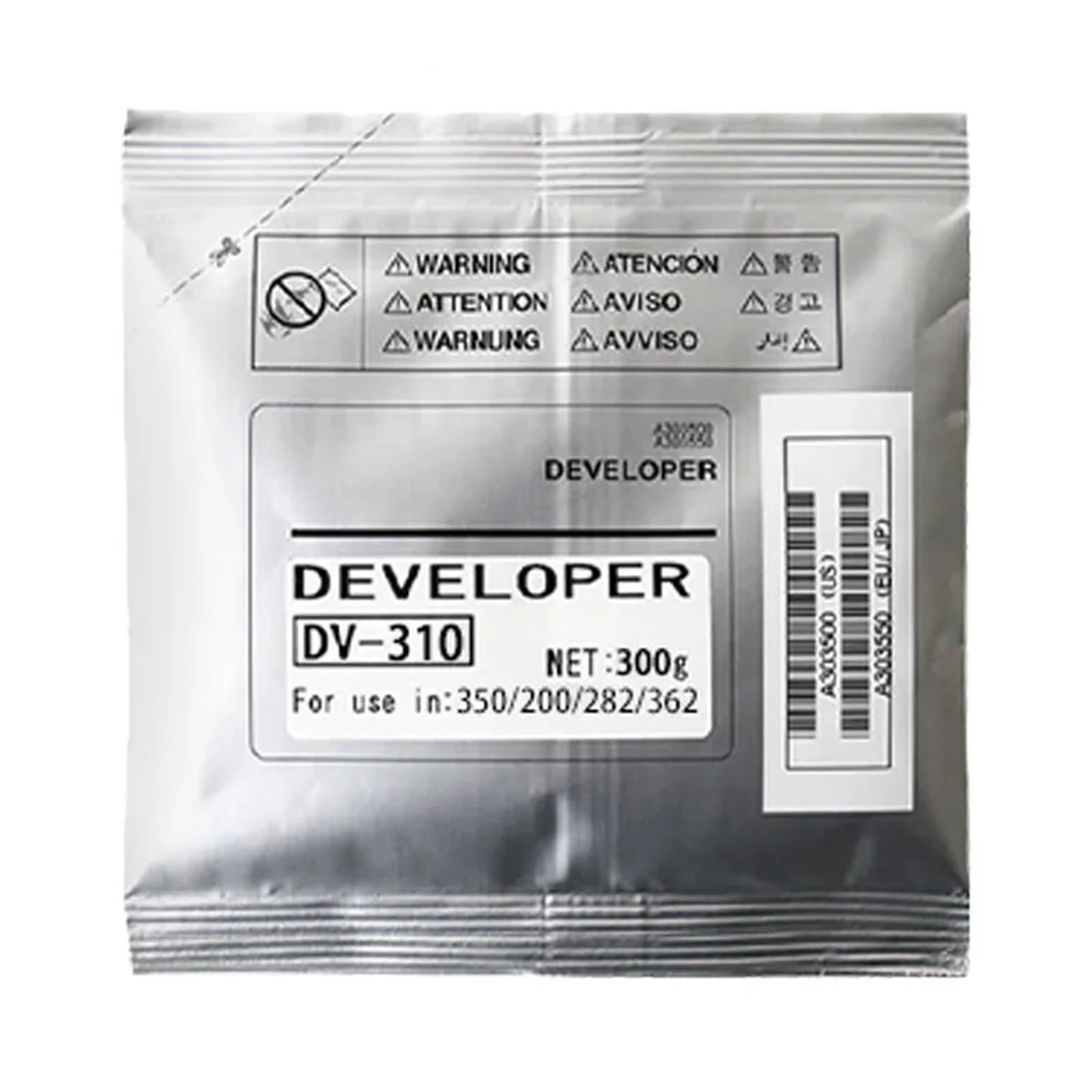 Polvo revelador para Konica Minolta Bizhub 250 350 200 282 362 DI 2510 3510 7728 Aurora AD 258 358 368 DV310 (polvo revelador - 300 g)