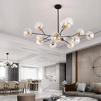 Amazon.co.jp: ミッドセンチュリーモダンスプートニクシャンデリア照明