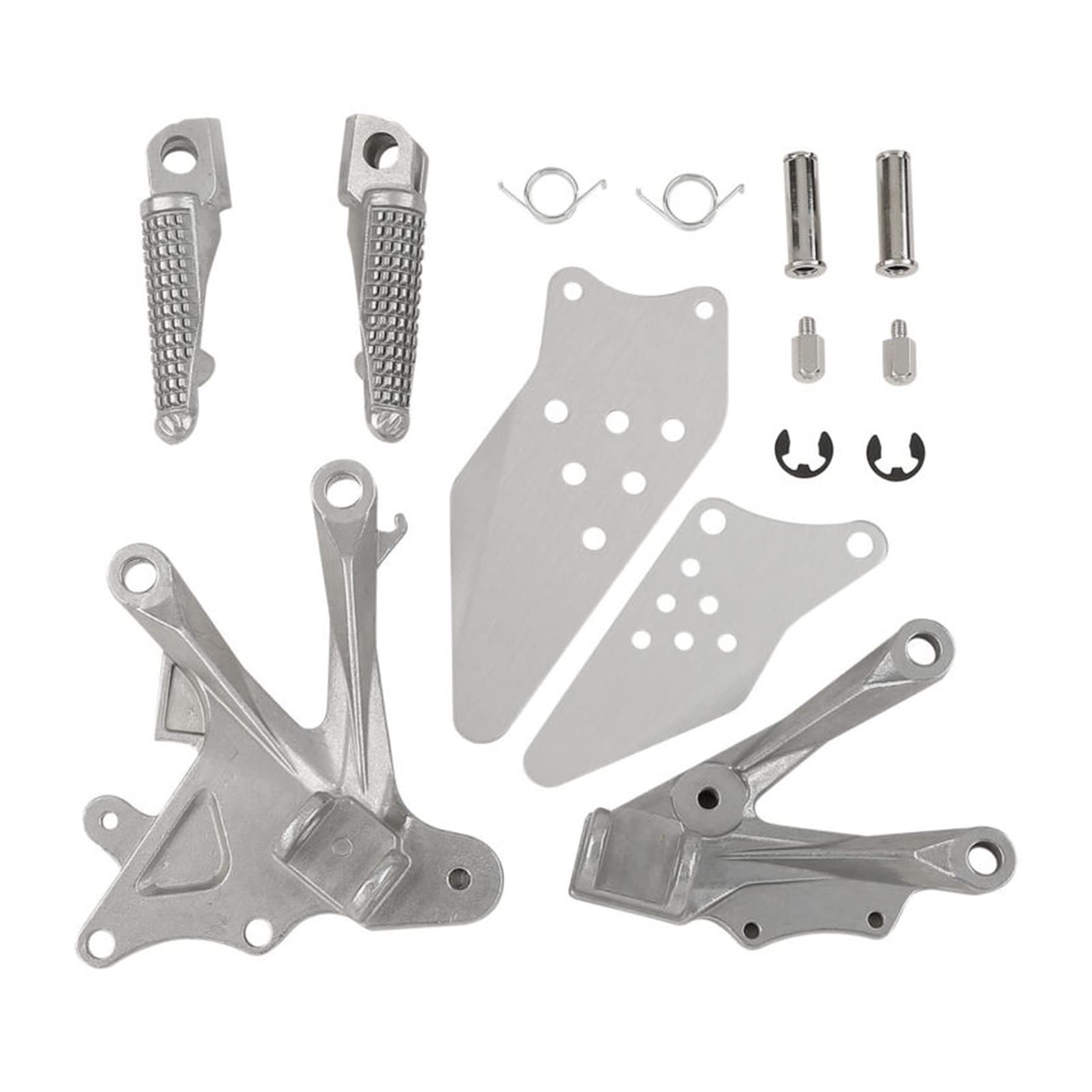 Pied fixe de moto argenté JIANWEI pour Kawasaki ZX10R 2006-2010