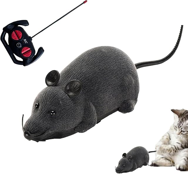 Ndier Juguete para Gatos con Ratón A Control Remoto