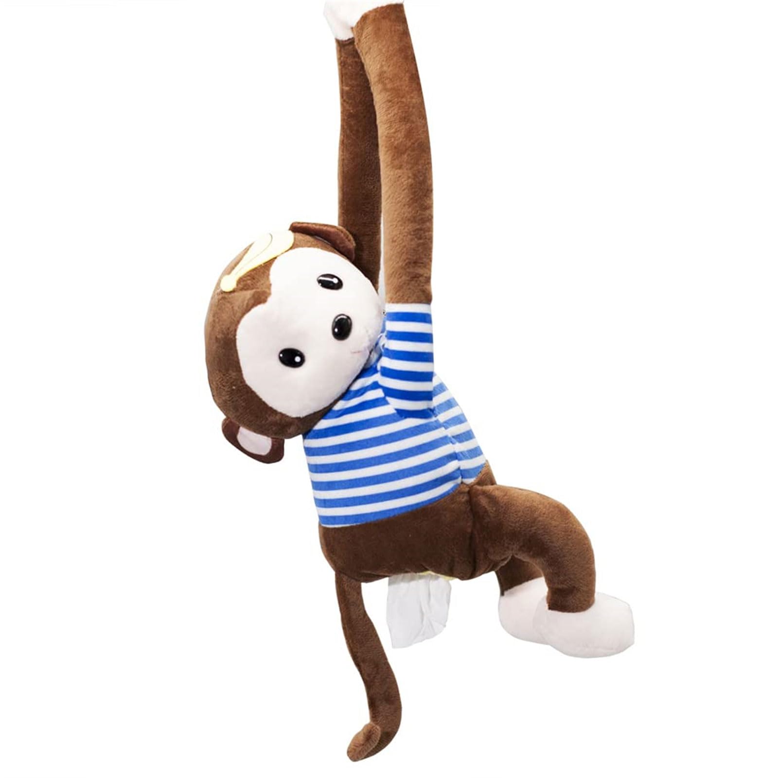 Monkey Tissue Holder for Car Cartoon Animal Hanging-Paper Organizer Monkey Butt Tissue Box for Office Home Car Decor Decorative Tissue Box Cover Monkey Pattern Tissue Box Cover Animal Themed Home