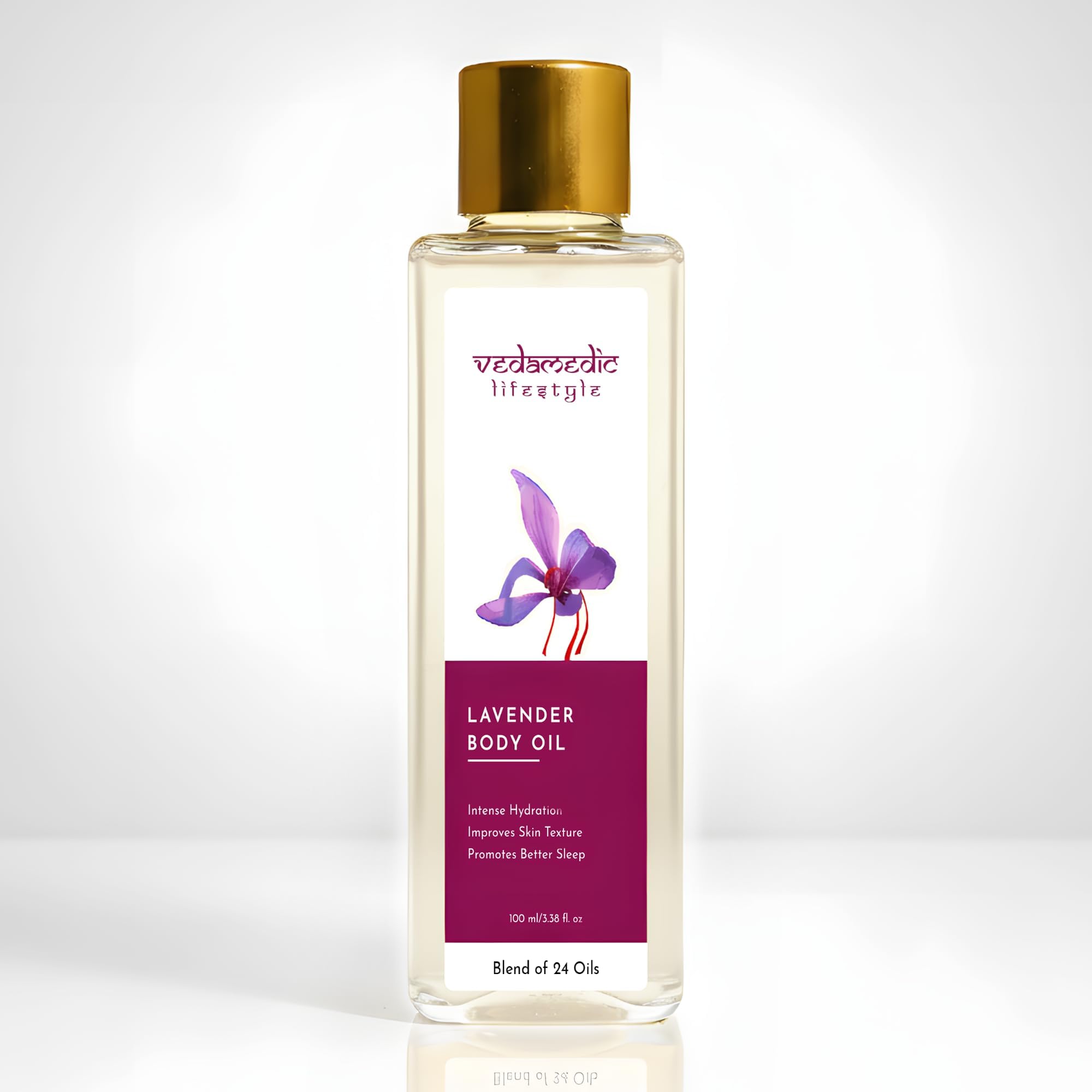Lavender Oil for Face & body oil for Deep Hydration, Smooth Skin & Better Sleep. Blend of 24 Natural Oils for Hydration, Glow & Relaxation, serum for glowing skin 100 ml