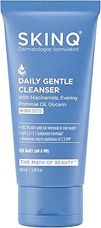 SkinQ Daily Gentle Cleanser for All Skin Types with Niacinamide & Glycerine 100ml | Hydrating Facewash for Men & Women to enhance Skin Texture, Exfoliation & Deep Cleansing | Helps remove Excess Oil