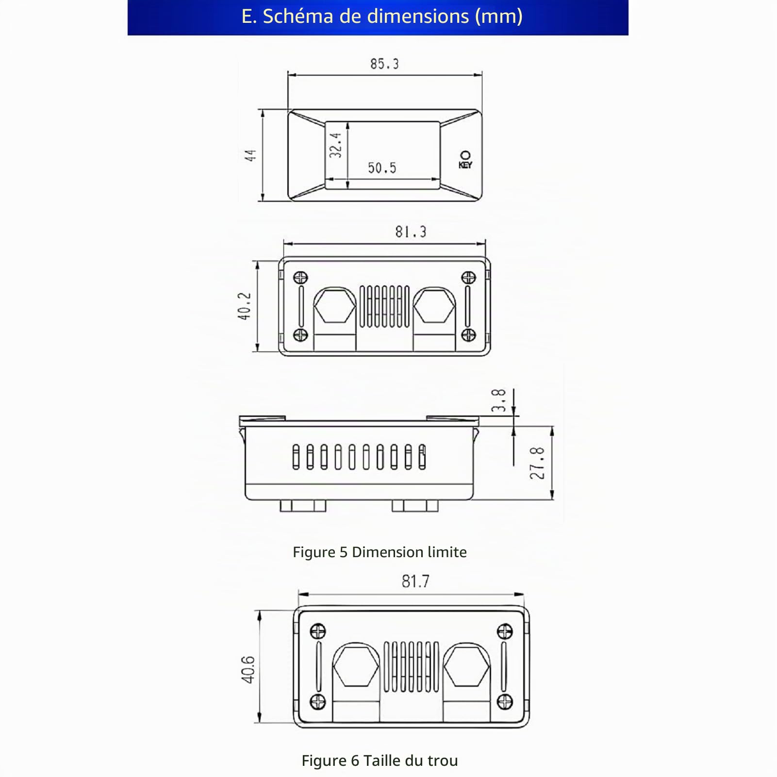 DC 300A Compteur Moniteur de Batterie, PZEM-025 Ampèremètre Voltmètre Numerique, Smart Shunt Puissance Wattmètre Ampéremètre pour batterie Voitures RV Système solaire Protection des circuits (300V)