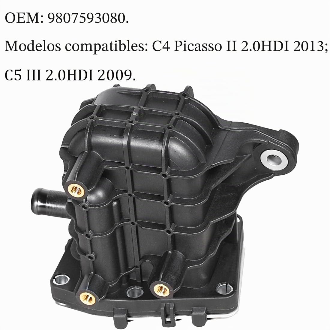 Válvula EGR 1861749 9807593080 para Citroën Jumper II, C4 Picasso, Ford Focus, Peugeot 308, 3008, válvula de recirculación de gas, compatible con C5, DS4, Kuga, Mondeo