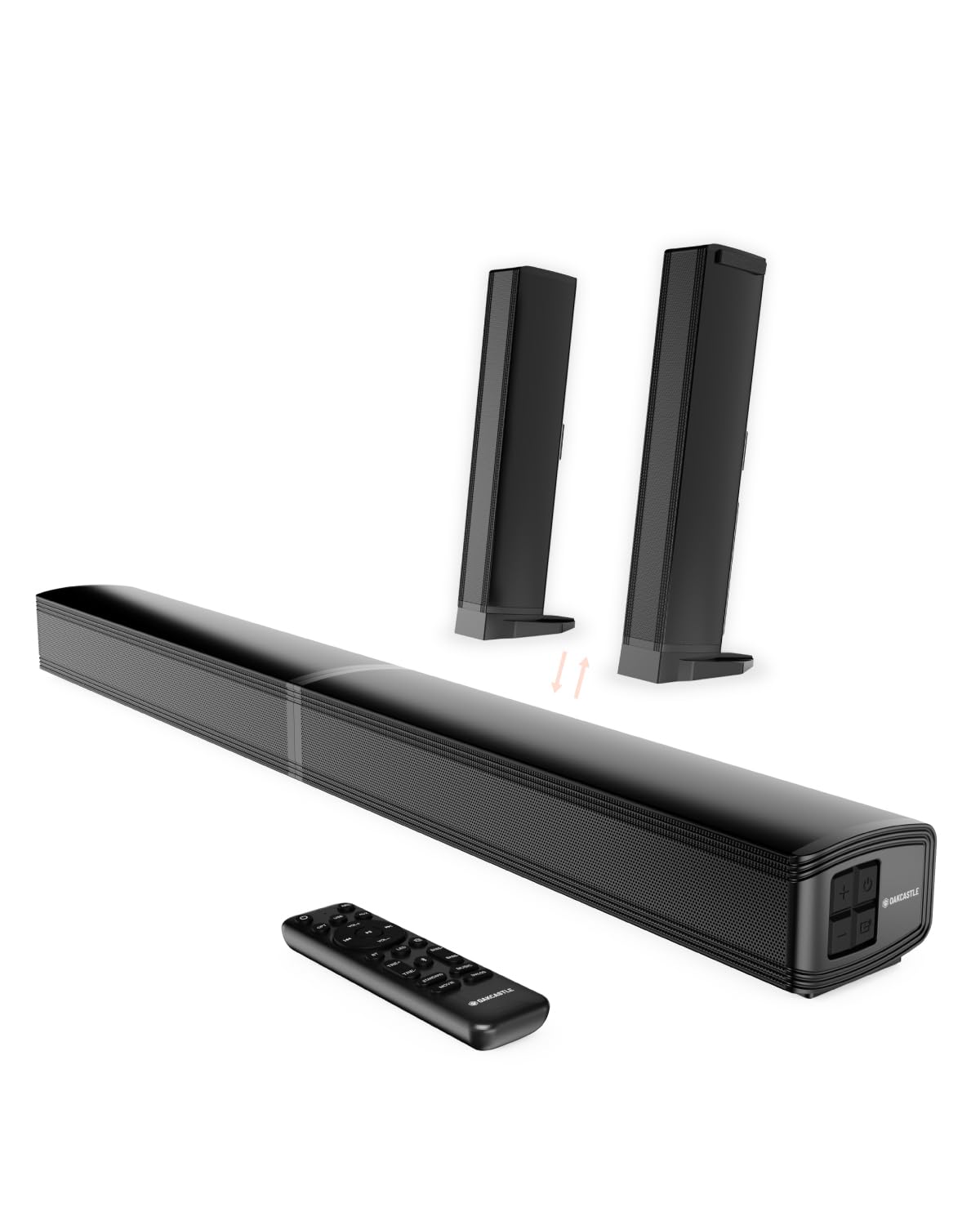 Oakcastle SB80 Barra De Sonido para TV Home Cinema | Barras Altavoces Bluetooth 5.3 de 200 W y 2.1 Canales | HDMI ARC, óptica, AUX y reproducción USB Inalambrico Soundbar