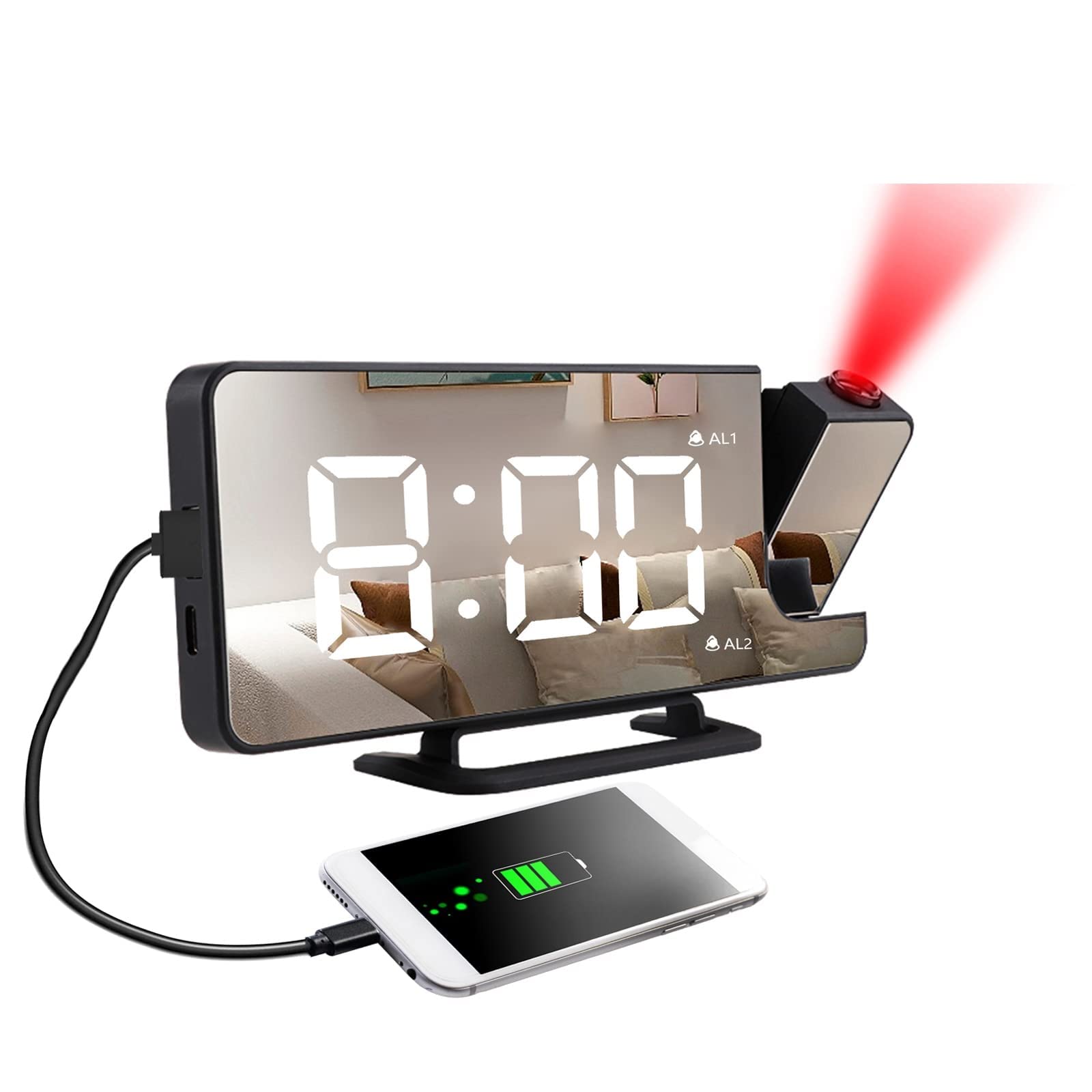Buy Kavolet Projection Digital Alarm Clock for Bedrooms with