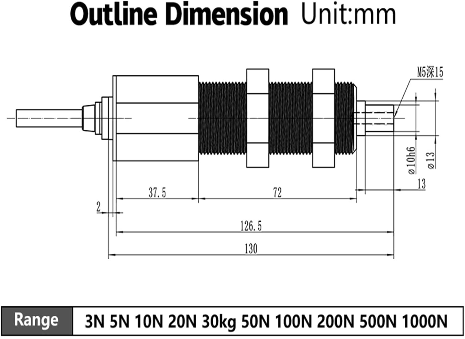 DYZHL 0-500N Tension Sensor Steel Wire Rope Fiber Fiber Yarn Textile Tape Single Tension(0-200N)