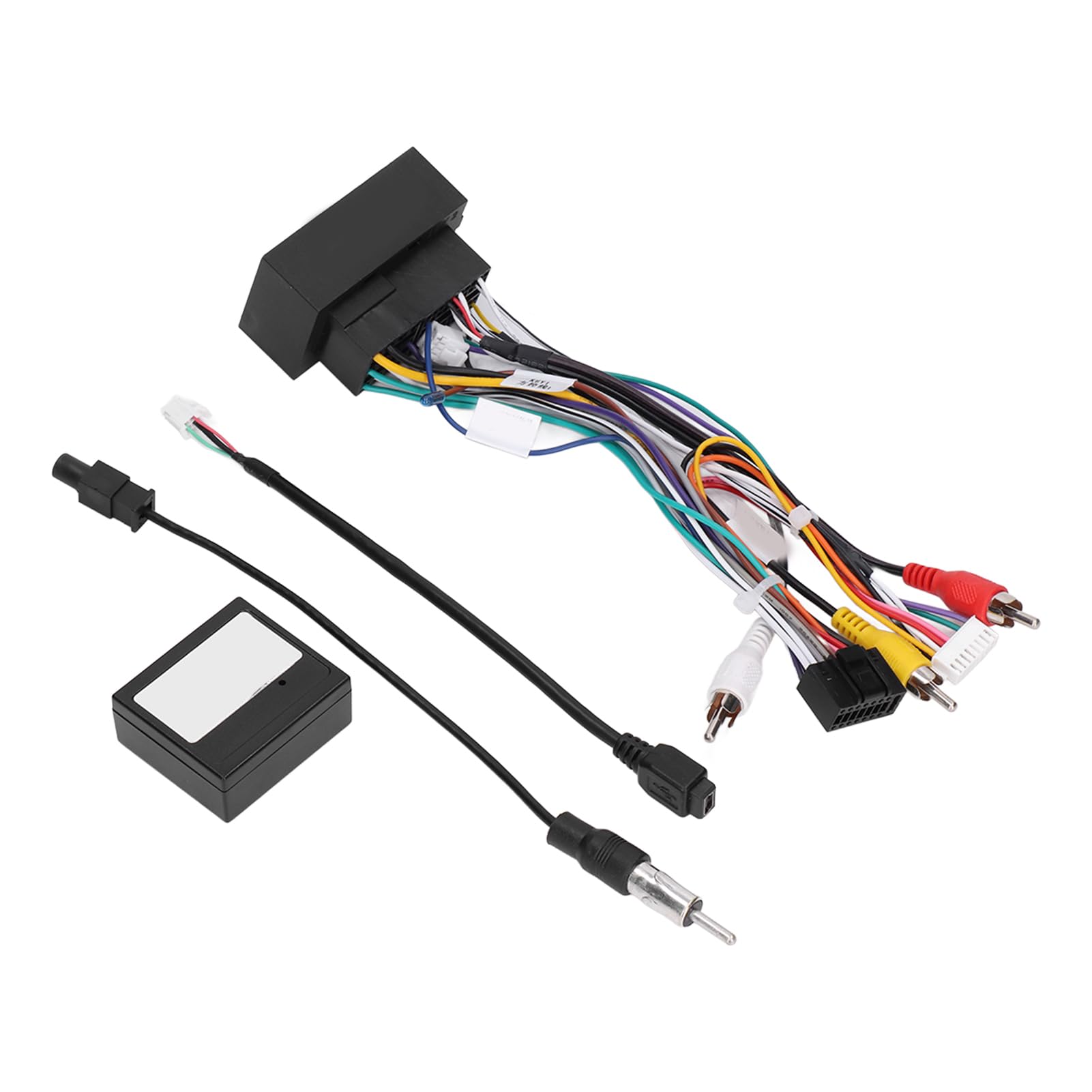 Dioche Adattatore Radio Cavo USB per Cablaggio Autoradio da 16 Pin con Kit Scatola Canbus di Ricambio per 2014‑2020, 2015-2017, 2019