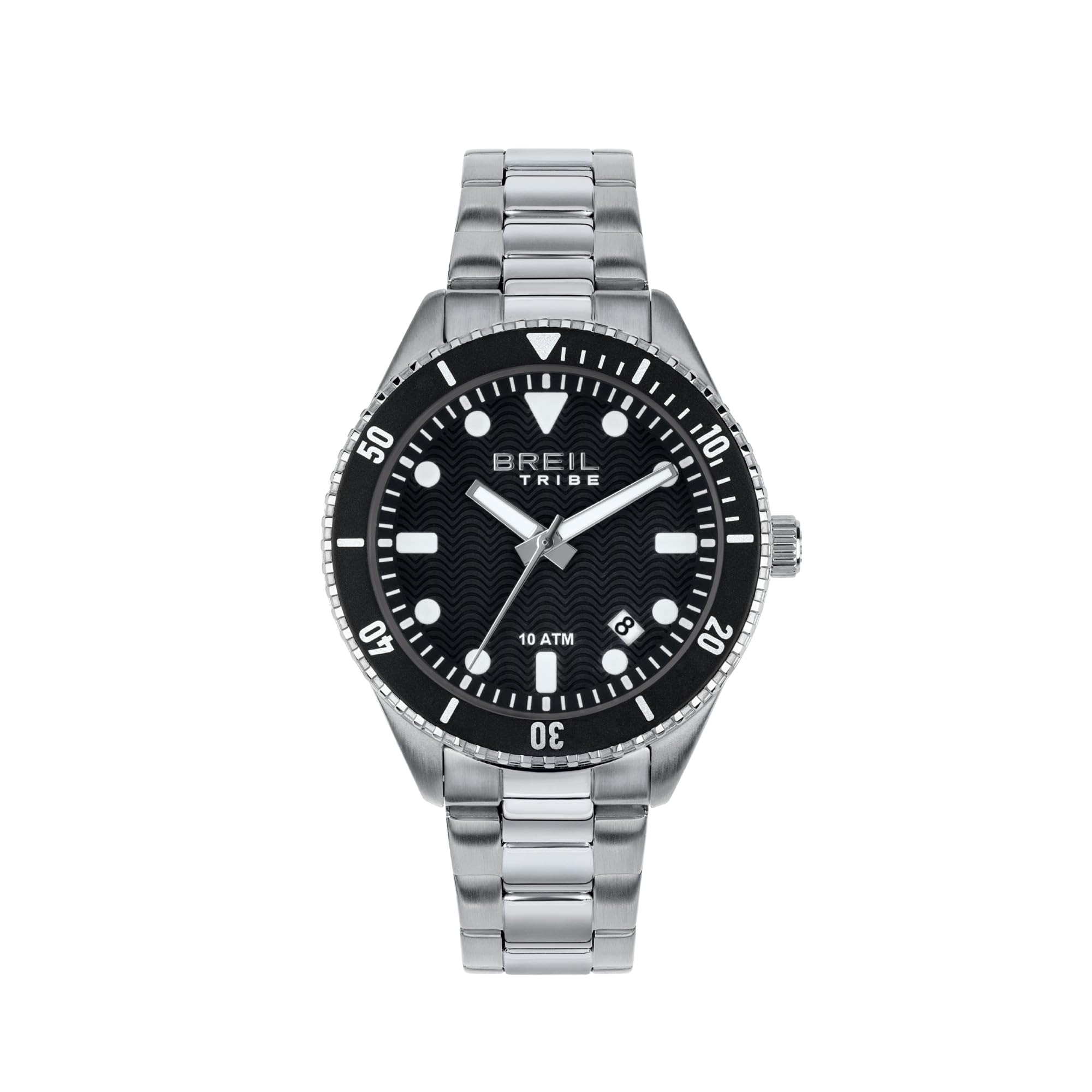 Breil, Collezione Overhand, Orologio Uomo con Bracciale in Acciaio, Resistente All'Acqua, Movimento al Quarzo, Cassa 39 mm, Chiusura con Pulsanti