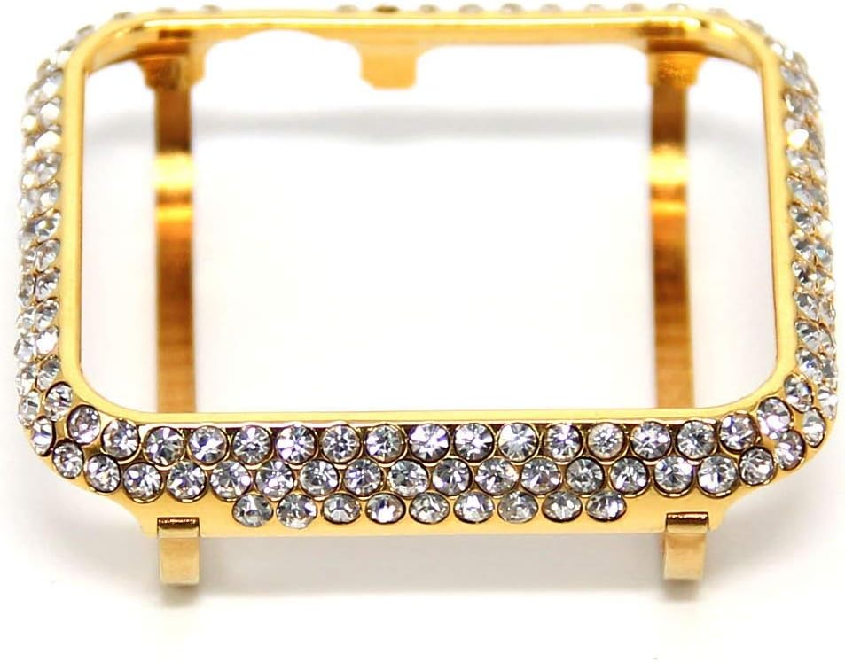 Bling Luxury Rhinestone Crystal Diamond Protective Cover Case Bezel Compatible Apple Watch Series 4 5 6 SE 40mm 44mm Series 3 2 1 38mm 42mm