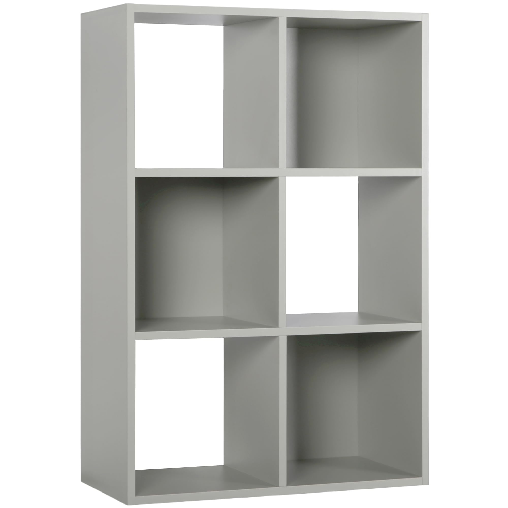 Charles Jacobs Modern Grey 6 Cube Storage Shelving Unit