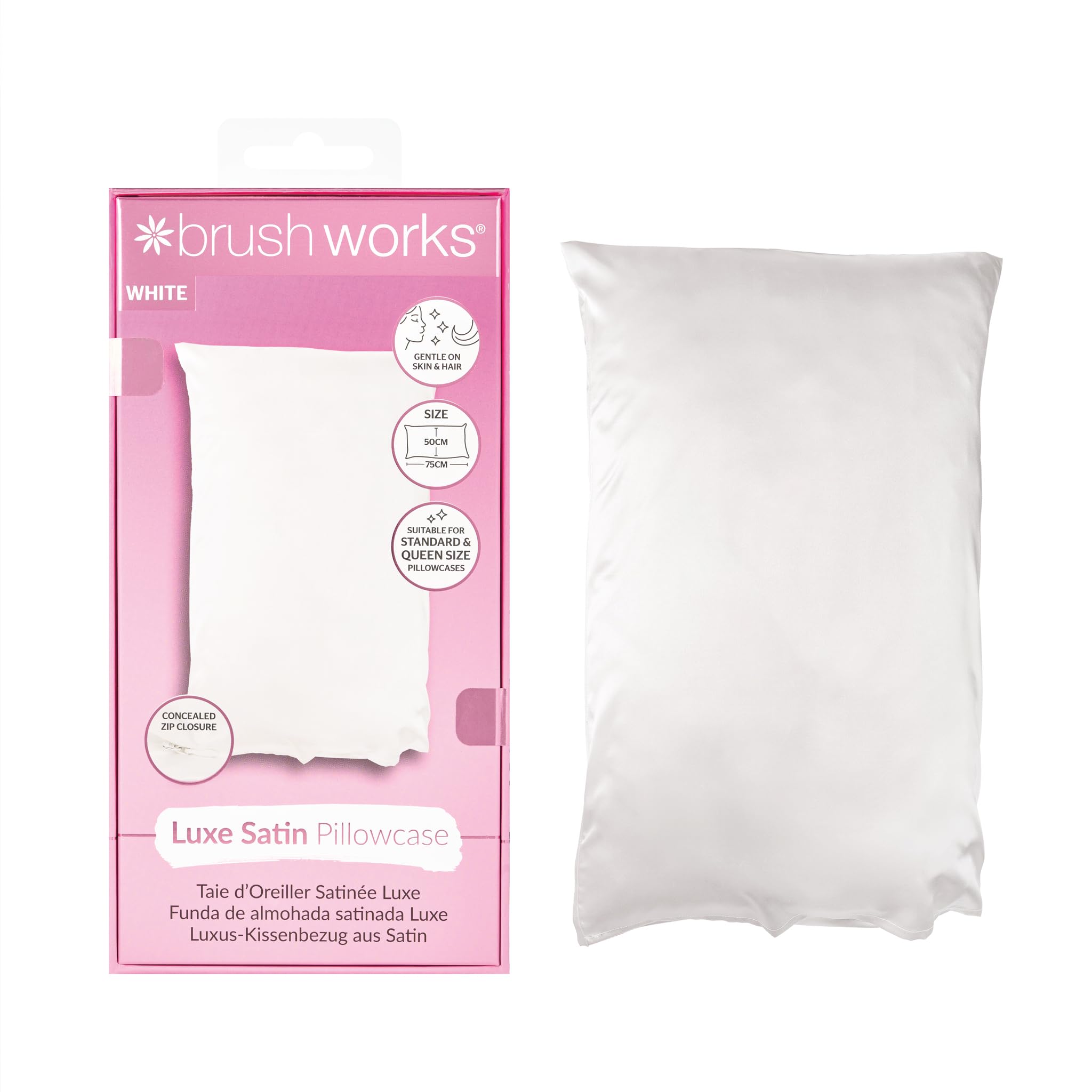 Debenhams Women's White Luxe Satin Pillowcase