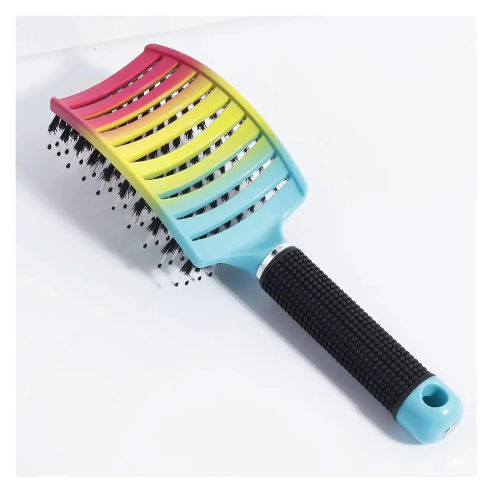Peine de pelo ahuecado, cepillo for el cuero cabelludo, accesorios peluquería for mujeres y hombres(ZhuZongMaoDWS-Black)