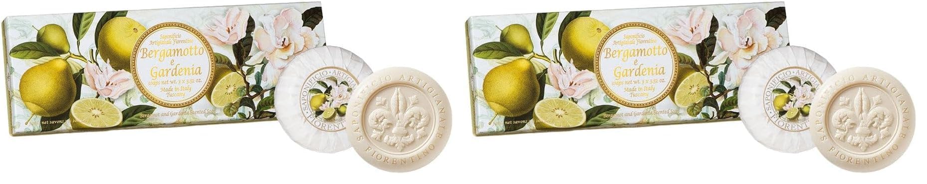 Saponificio Artigianale Fiorentino Sabun 3x100 Gr - Bergamot And Gardenia (2 paketi)