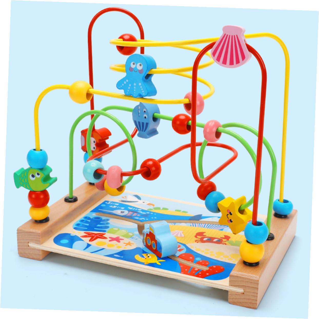 Labirinto di Perline per Bambini, Giocattolo Educativo in Legno senza Bave | Festa Scuola Decor, Rullo Labirinto di Perline, Gioco Sensoriale per Bambini e Ragazzi