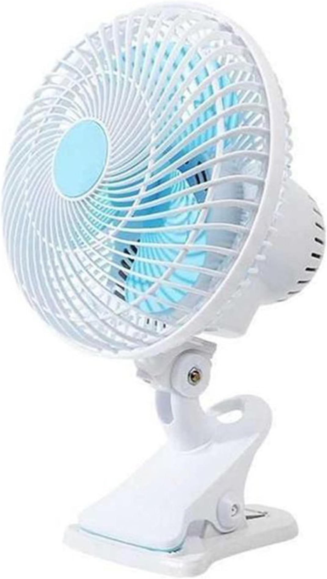 Table Fan - 2 Speed Settings with Rotatin and Static Feature - Electric Portable Desktop Cooling Fan for Desk Home or Office and Bed Use Clip and Stand Fan size (8-Inch)
