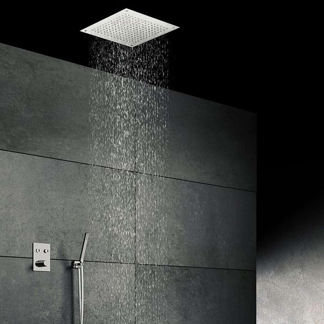Ducha mural Steinberg Relax Rain, montaje empotrado en el techo, Easy-Clean, 450x450mm, 39064, Color: Chrome