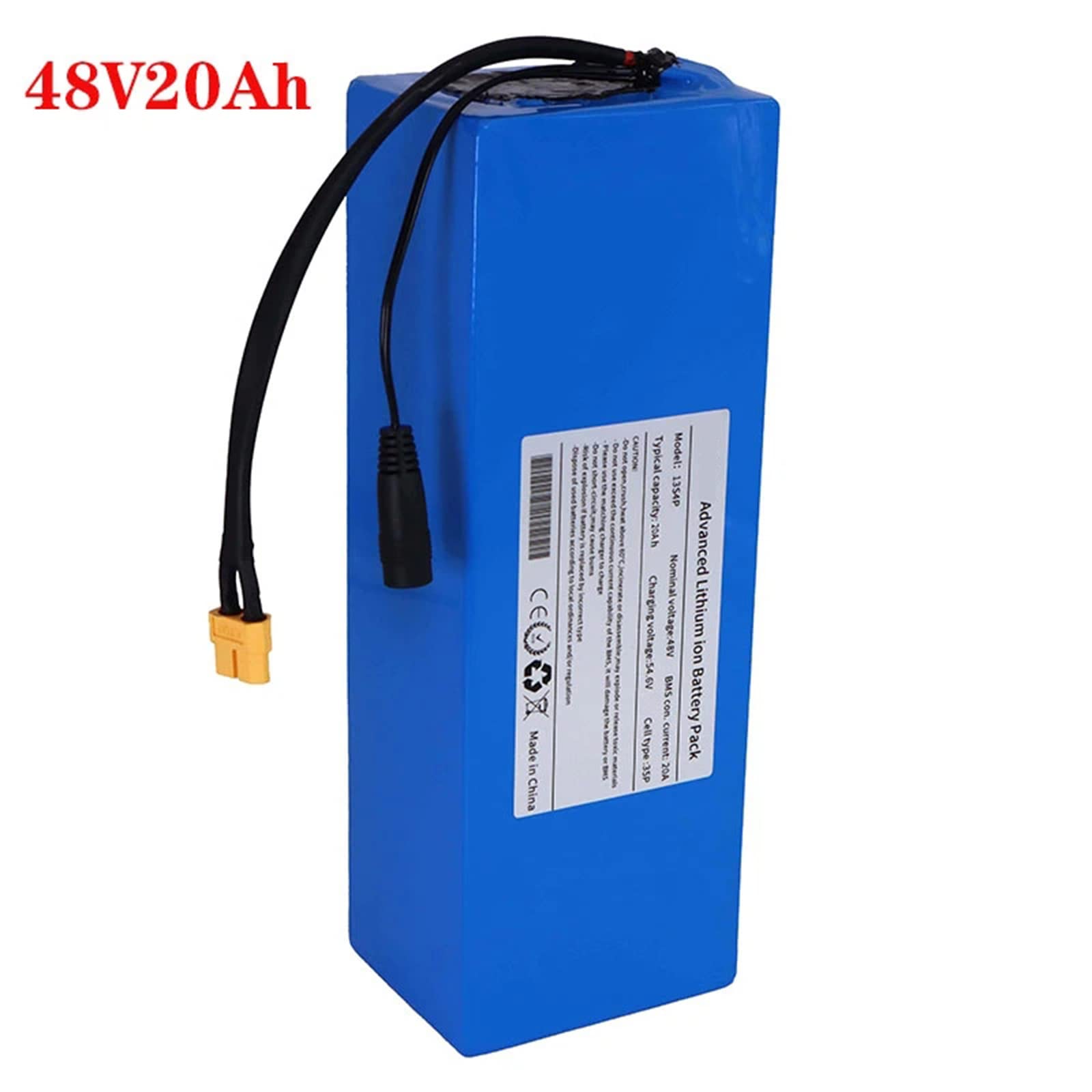 48V 20Ah リチウムイオンバッテリー本体 Amazon | 48V 20ah 18650 リチウム電池パック、内蔵 30A BMS、XT60