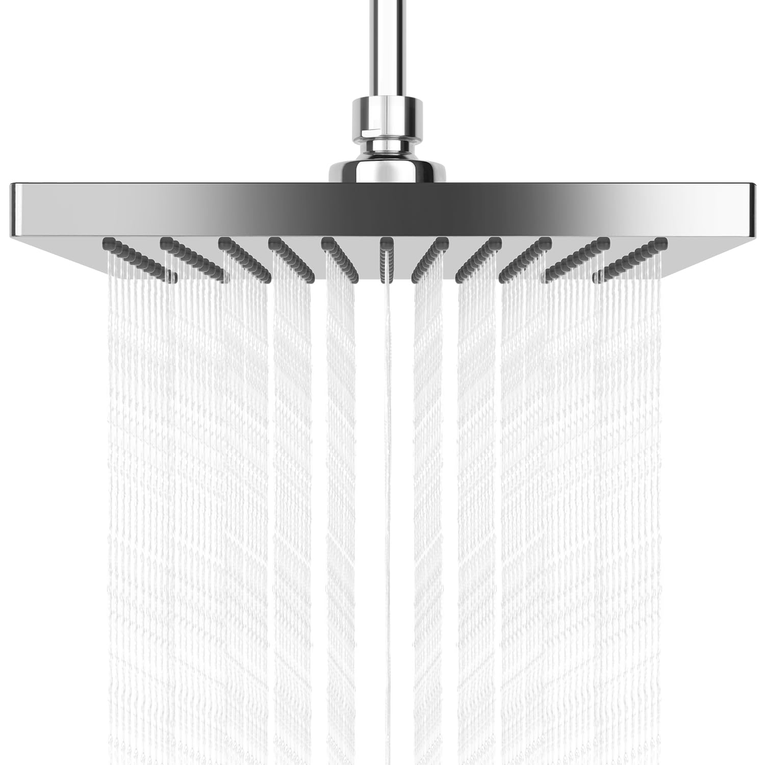 AiQInu – Pommeau De Douche Anti-calcaire En Acier Inox – Effet Pluie, Haute Pression Et économie D'eau – 20 Cm, Pour Salle De Bain - 8