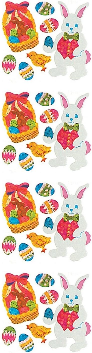 Jillson Roberts Prismatic Stickers, Micro Easter Assortment, 12-Count (S7523)