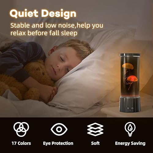 Miniatura 4 de Lámpara de medusa, lámpara de mesa de tanque de medusas, luz de acuario que cambia de color con control remoto para adultos y niños, luz de estado