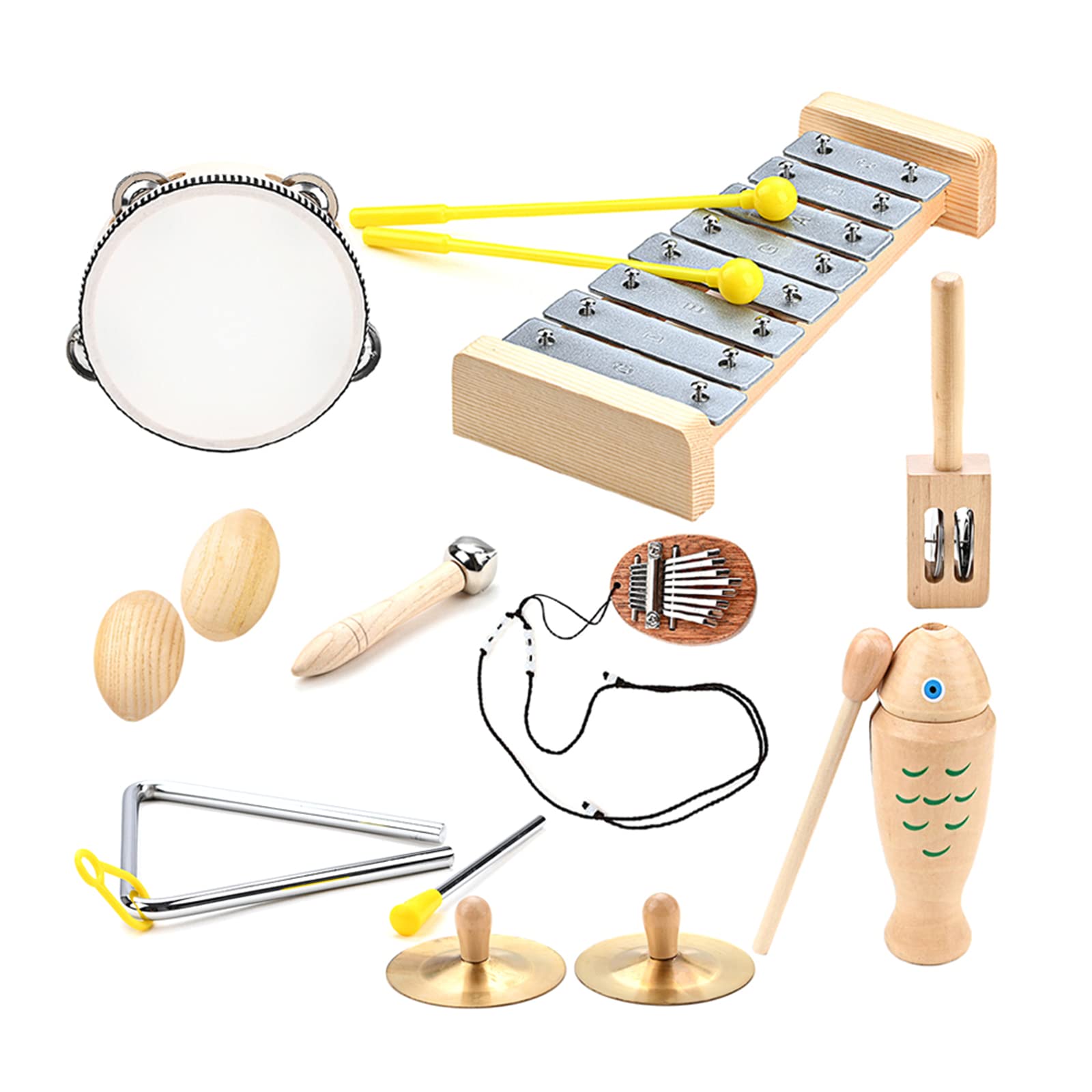 Amazon | 9 個子供パーカッション音楽玩具 Orff パーカッション天然