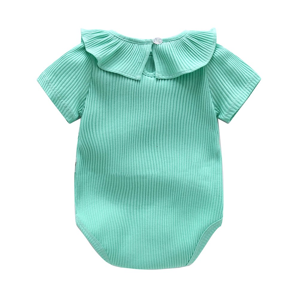 Ding-dong Baby Girl Summer Princess Ruffle Solide Romper?Beige,12-18M?