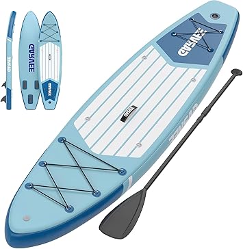 Inflatable Stand Up Paddle Board, 10'6"/11' Paddle Boards with Premium Accessories, Non-Slip EVA Deck, Ultra-Light Carry Bag Pump, SUP for Youth & Adults of All Skill Levels