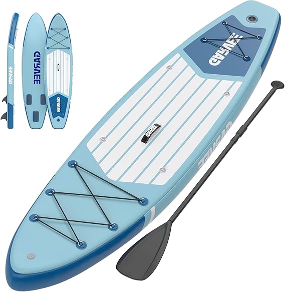 Inflatable Stand Up Paddle Board, 10'6"/11' Paddle Boards with Premium Accessories, Non-Slip EVA Deck, Ultra-Light Carry Bag Pump, SUP for Youth & Adults of All Skill Levels