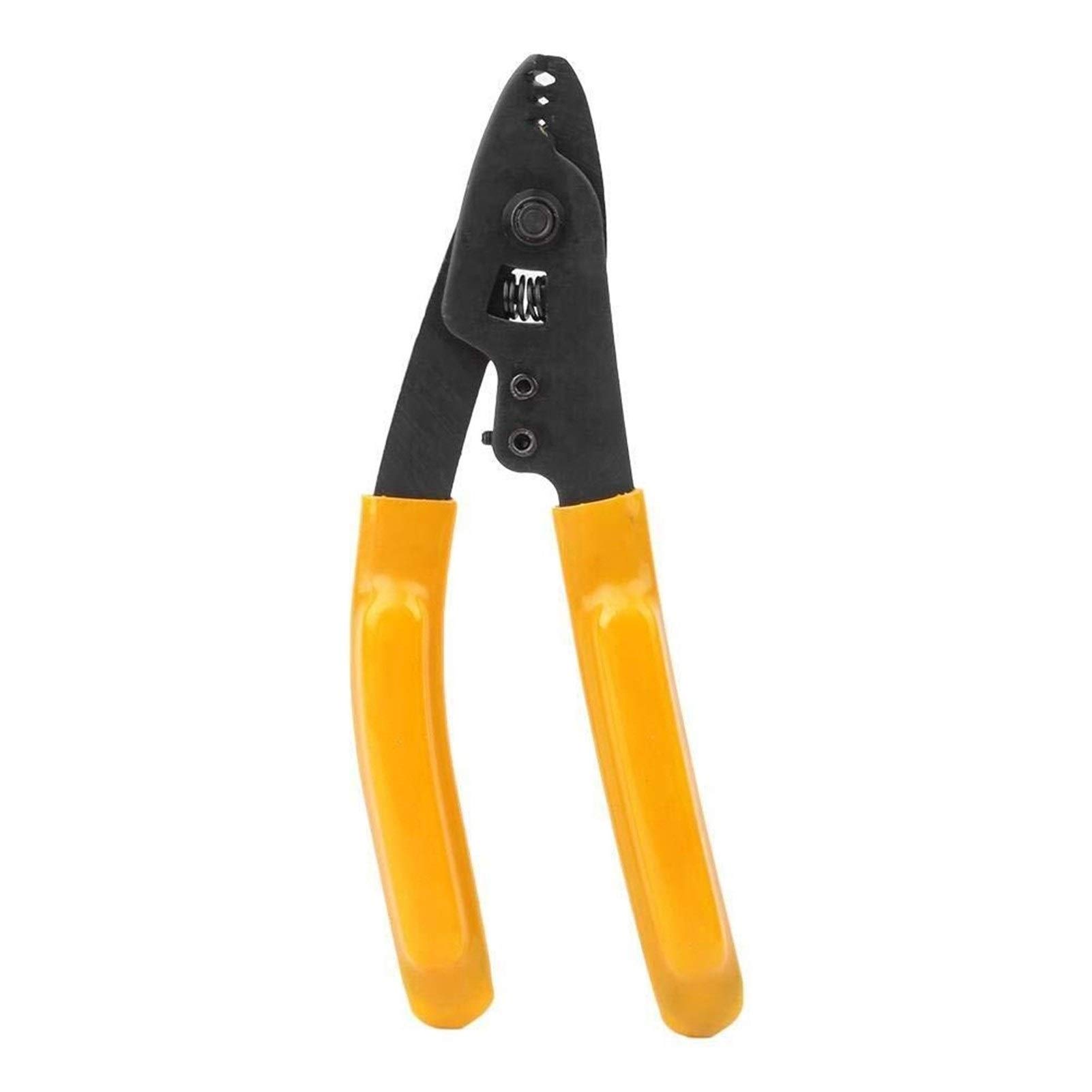 Pelacables, alicates pelacables de fibra óptica, alicates pelacables de mano ergonómicos con 3 orificios de puerto, herramienta eléctrica con llave hexagonal, apto for pelar revestimiento de 250 um fo