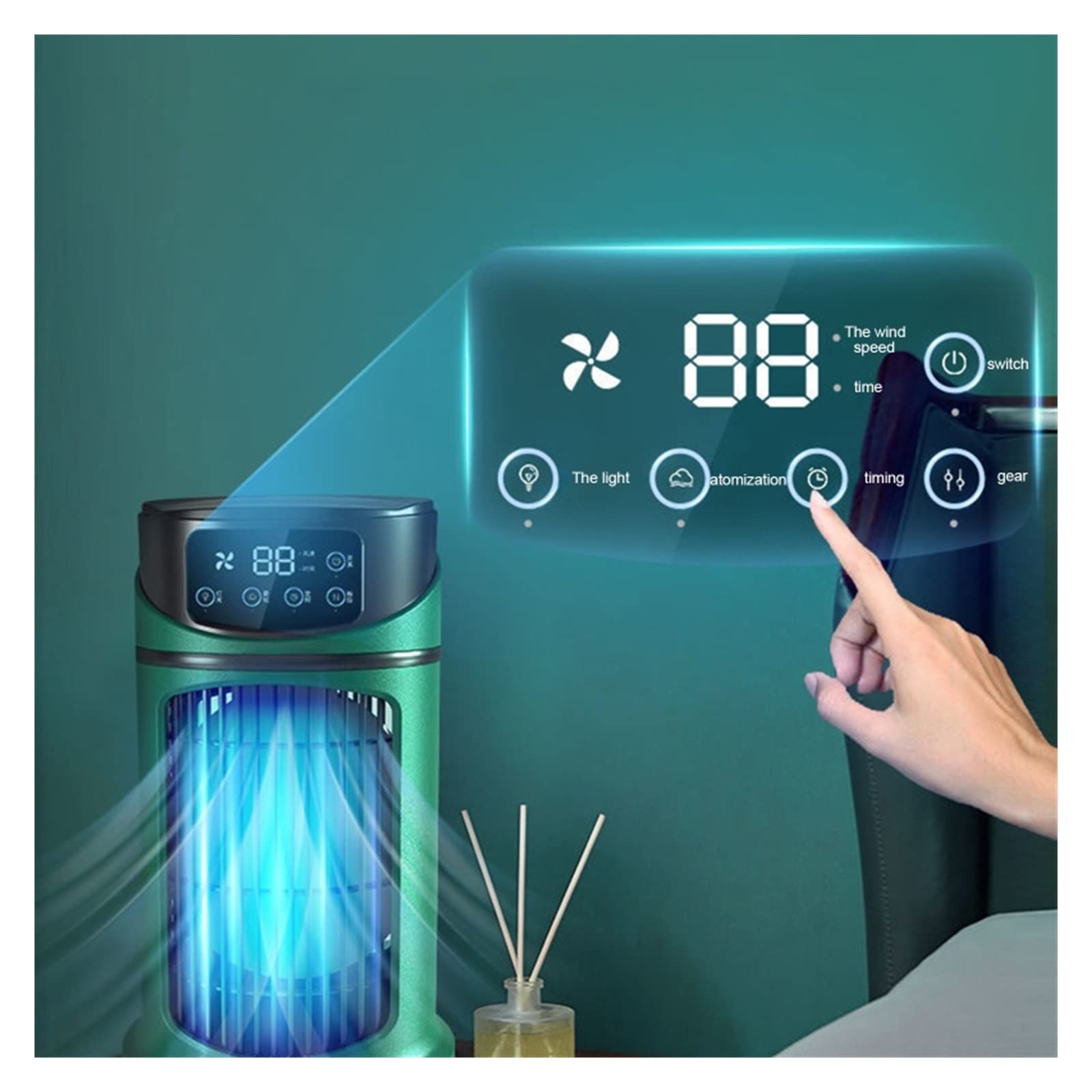 Amazon.co.jp : 羽根なし扇風機 ポータブルエアコンミニパーソナル蒸発