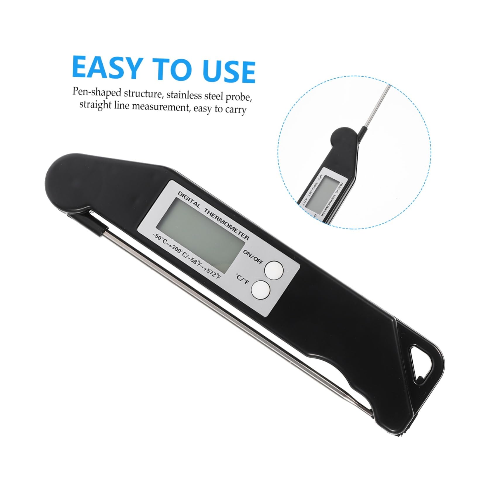 Alipis 3pezzi Termometro Misuratore Per Bbq Liquidi e Alimenti Display Lcd Per Ed Termometro Elettronico Per e Frittura