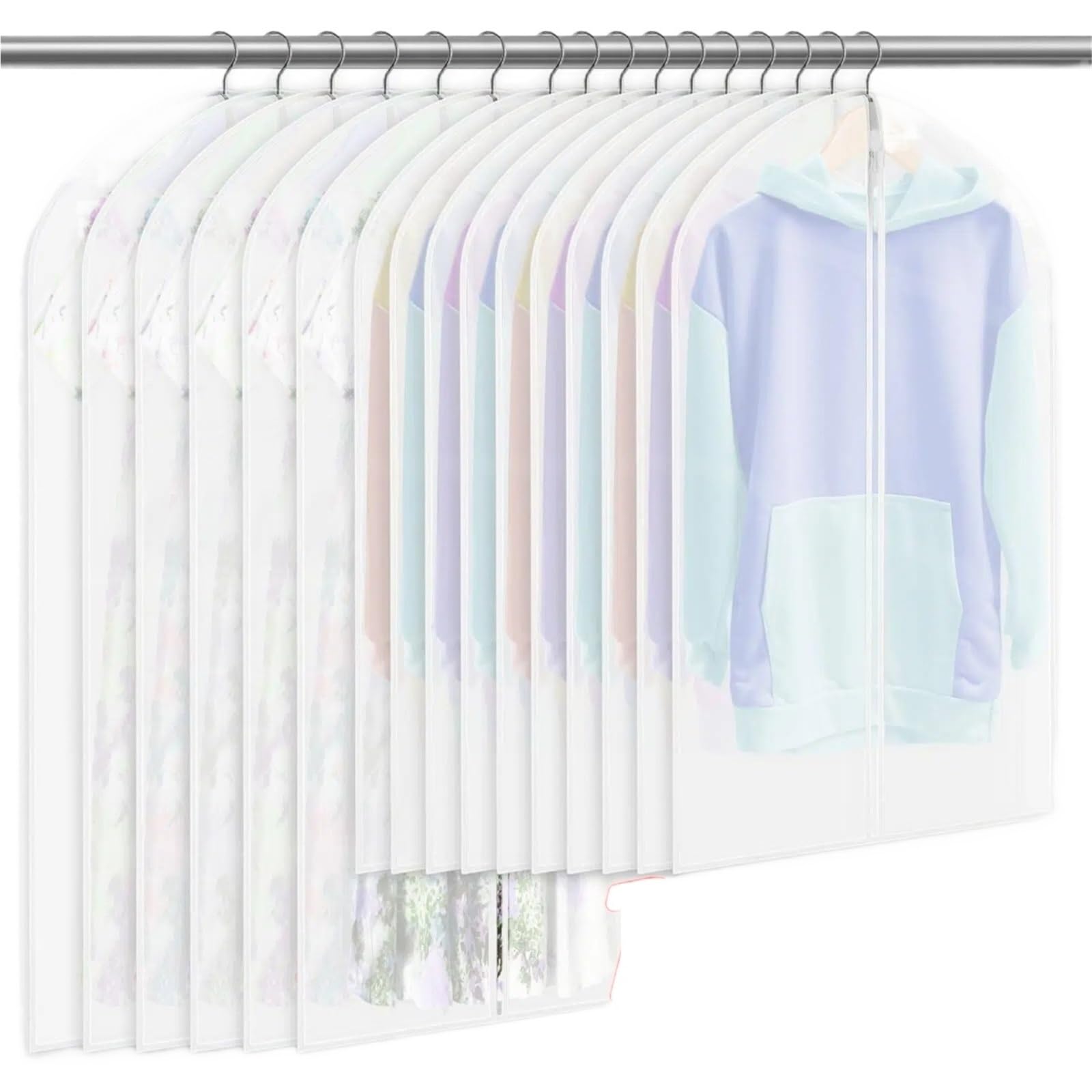 Copertura Per Indumenti Copri abiti Porta abiti Abito da sposa lungo Copri abiti Camicia Abiti Polvere Indumento Abito da uomo(60x140cm,2pcs)