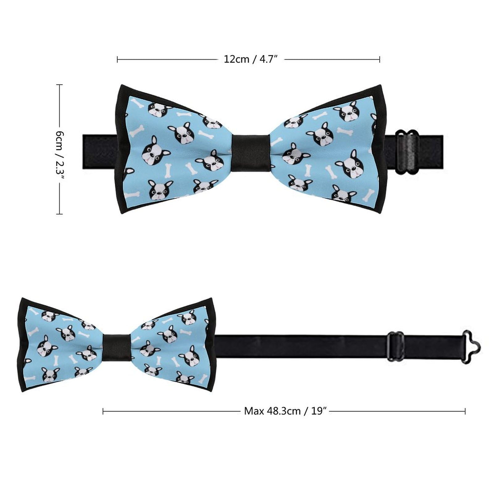 GoasNei Animal of German Shepherd Pattern Bow Tie for Men Adjustable Necktie Funny Tie Neck Ties for Weddings Party