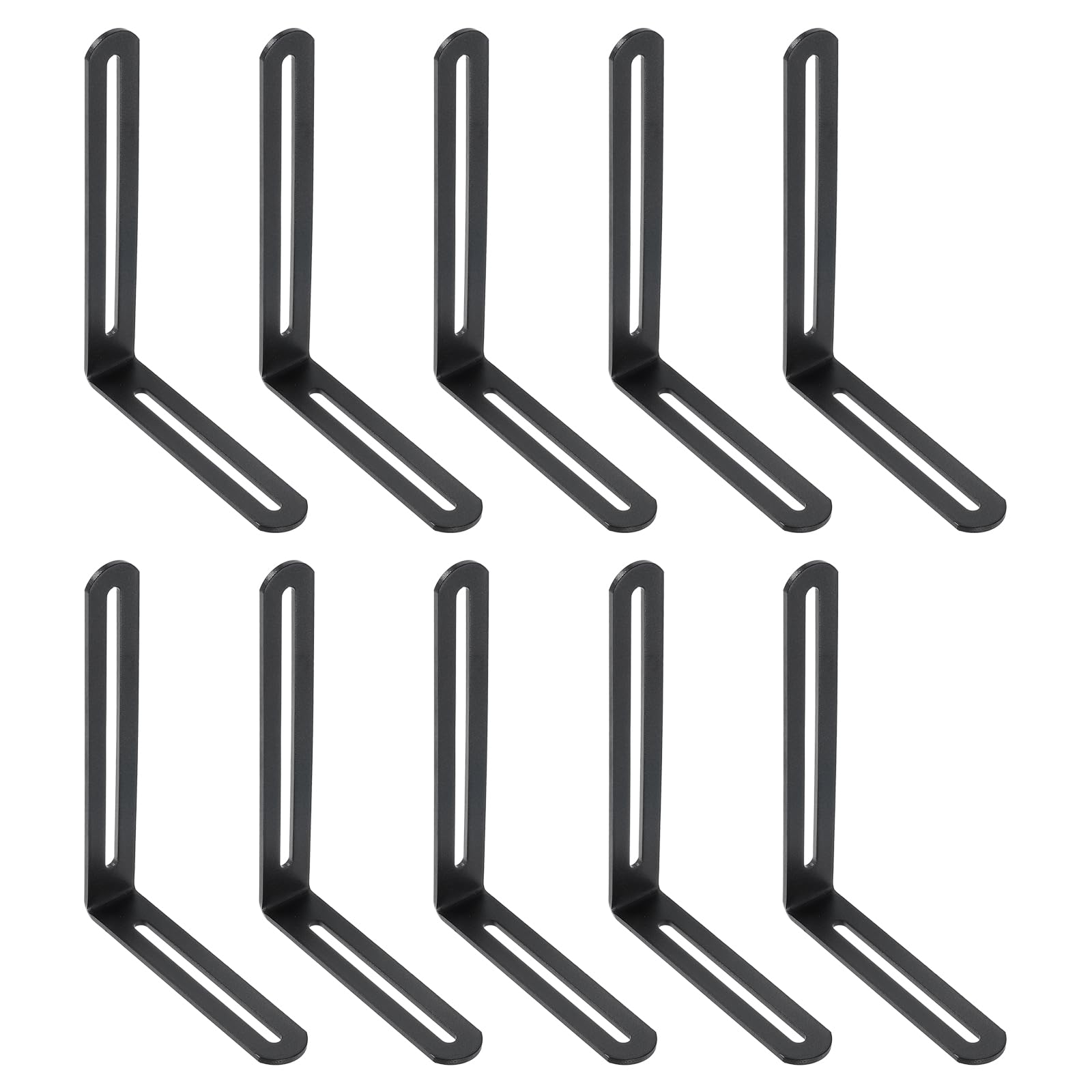 QUARKZMAN 20 Stück Holzverbinder, 165x120x24mm Winkelverbinder, L-Förmige Einstellbar Eckverbinder Metallverbinder für Holz,Möbel,Tabelle Stuhl,Bücherregal - Schawrz