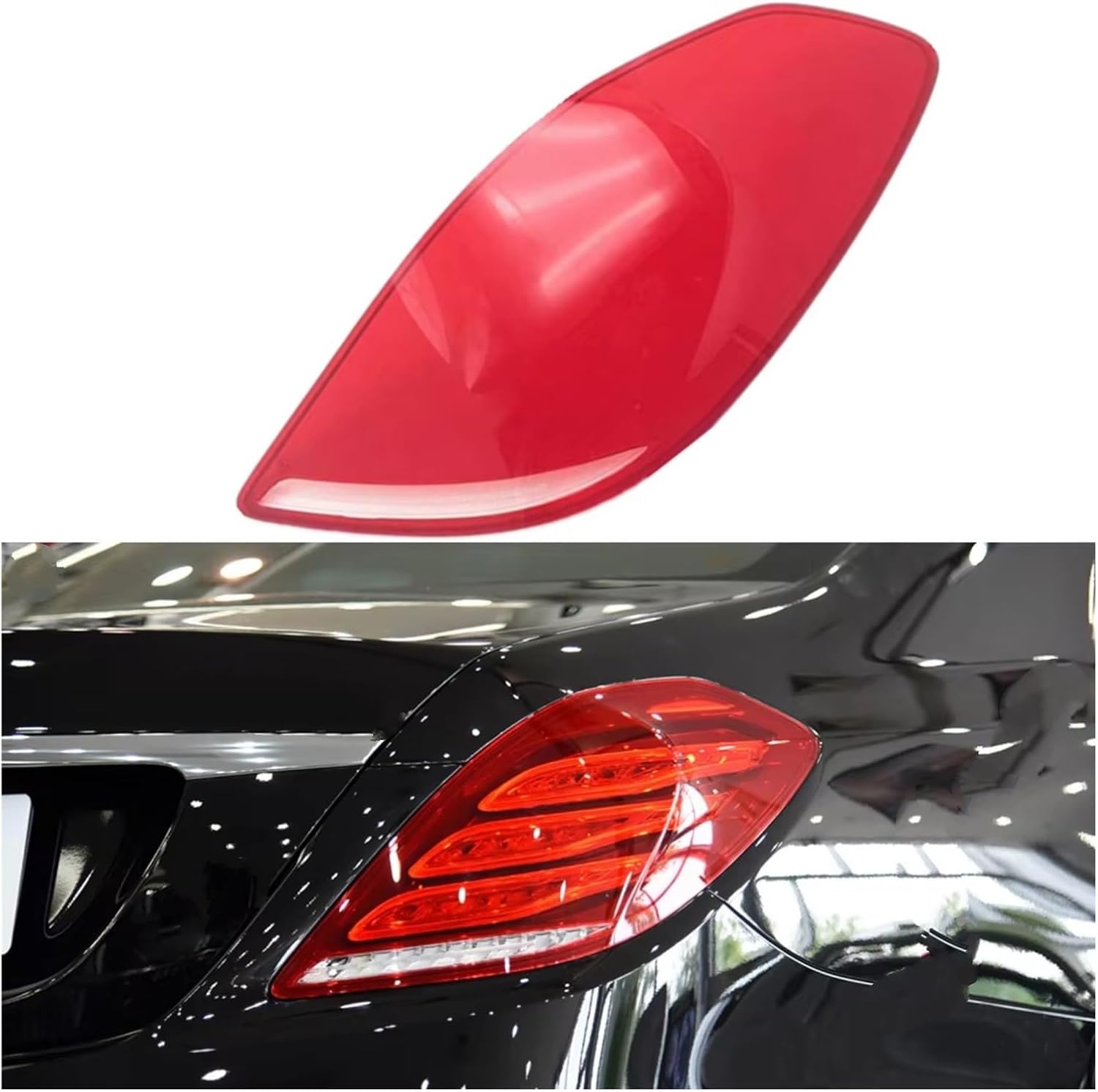 Tail Lamp cover For Benz For S-Class W222 2014 2015 2016 2017 Car Rear Taillight Shell Brake Lights Cover Replacement (Right)