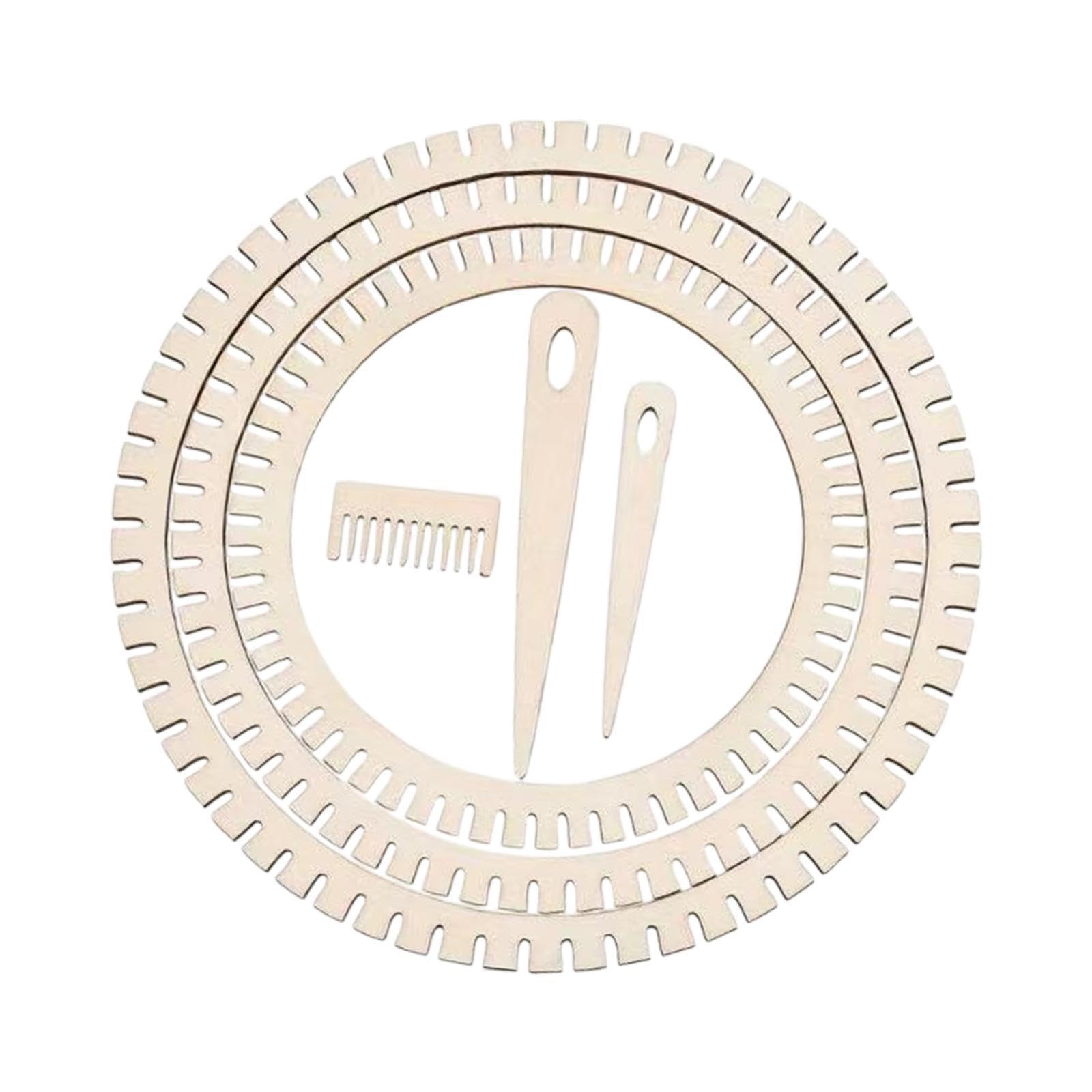 Wood Weaving Looms Weaving Tools for Wall Decoration Table Mat Hanging Decor Round 6pcs Set-image-21