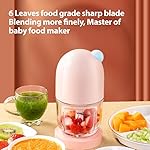 Baby Food Maker, Small Food Processor Kits for Fruit, Vegetable, Meat, mini Puree Blender, Infants Food Chopper - Image 3