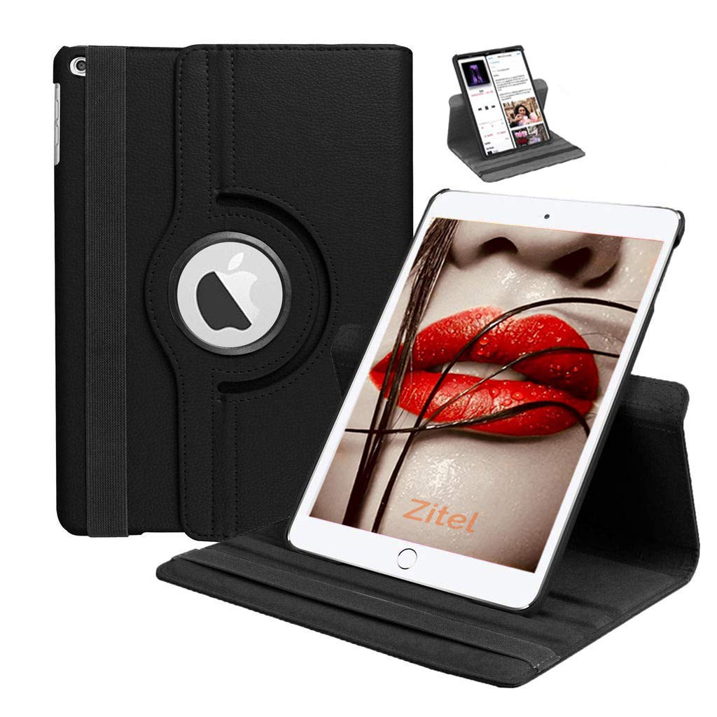 ZITEL 360 Degree Rotating Flip Case Protective Cover for iPad Air 2nd Generation 9.7 inch 2014 A1566 A1567 with Auto Sleep/Wake - Black (B082L6BKLH) Amazon Price History, Amazon Price Tracker