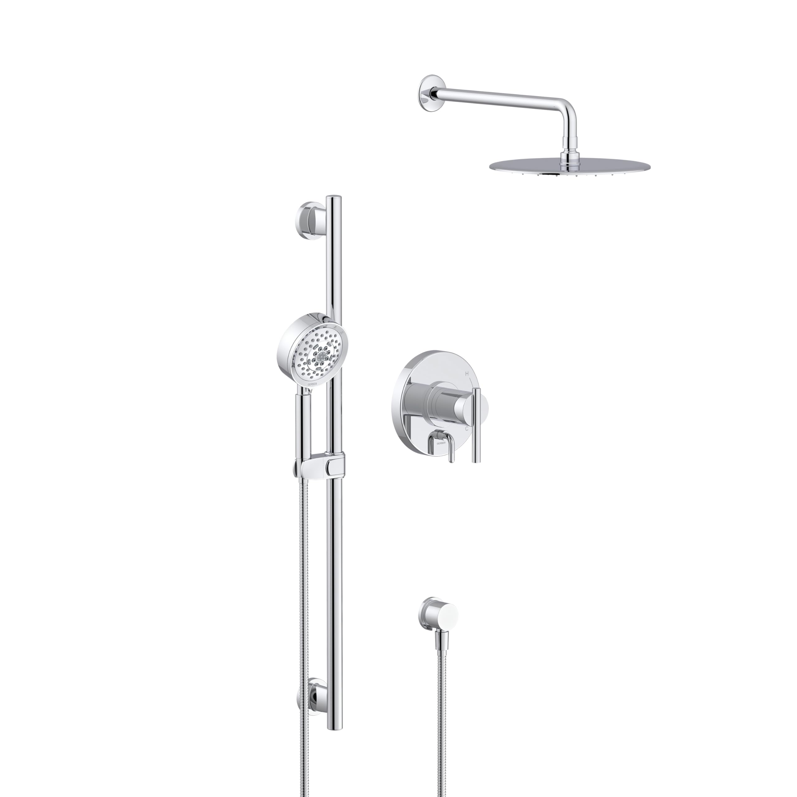 Système de douche contemporain Gerber Parma design épuré pour salle de bain moderne