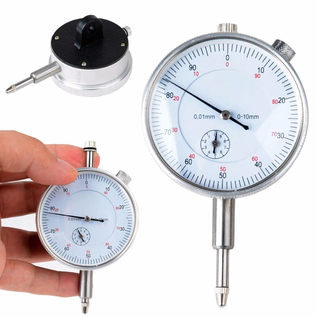 AZLAAN Dial Indicator Gauge 010mm / 0.01mm High Accuracy Dial