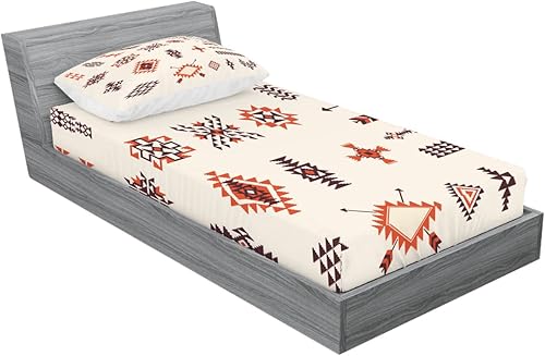 Miniatura 340 de Ambesonne - Juego de sábanas bajeras y fundas de almohada, diseño clásico botánico, plantas de jardín vintage, juego de 3 piezas con estampado