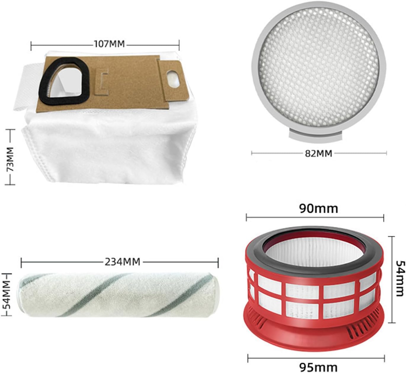 Roll Brush Main Brush Replacement Robot Part Replacement Part Bags For H6/H7 Bags